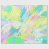 Stilvolle Pastelfarben Abstrakte Kunst Geschenkpapier (Flach)