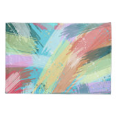 Stilvolle Pastelfarben Abstrakte Kunst Kissenbezug (Rückseite)