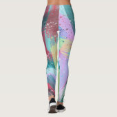 Stilvolle Pastelfarben Abstrakte Kunst Leggings (Rückseite)