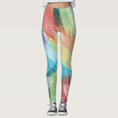 Stilvolle Pastelfarben Abstrakte Kunst Leggings (Vorderseite)