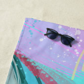Stilvolle Pastelfarben Abstrakte Kunst Strandtuch (Beispiel)