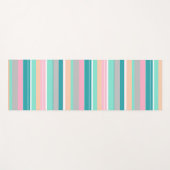 Stilvolle Pastellstreifen Positive Vibes Yoga Mat Yogamatte (Vorderseite (Horizontal))