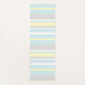 Stilvolle Pastellstreifen Positive Vibes Yoga Mat Yogamatte (Vorderseite)