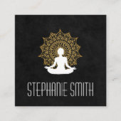 Stilvolle Pattern-Yoga-Meditation Quadratische Visitenkarte (Vorderseite)