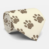Stilvolle Paw Print Pattern Neck Tie - Pet Lovers Krawatte (Gerollt)