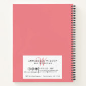 Stilvolle Peach Nails Terminkalender Notizblock (Rückseite)