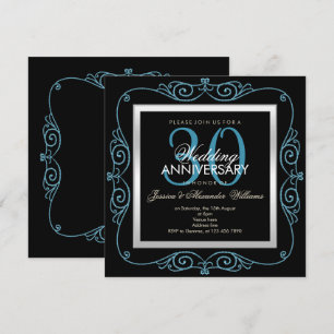 Stilvolle Pearl Gerahmt 30. Hochzeitstag Einladung