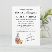 Stilvolle, perfekt gealterte 30. Geburtstagsfeier Einladung (Stehend Vorderseite)