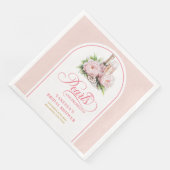 Stilvolle Perlen und Prosecco - individuelle Braut Serviette (Ecke)