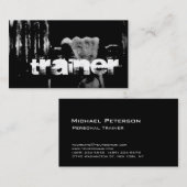 Stilvolle Personal Trainer Black Business Card Visitenkarte (Vorne/Hinten)