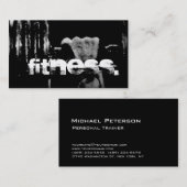 Stilvolle Personal Trainer Black Business Card Visitenkarte (Vorne/Hinten)