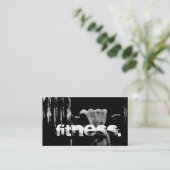 Stilvolle Personal Trainer Black Business Card Visitenkarte (Stehend Vorderseite)