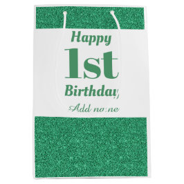 Stilvolle personalisierte 1. Geburtstagsgeschenkta Mittlere Geschenktüte
