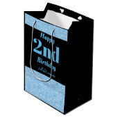 Stilvolle personalisierte 2. mittlere geschenktüte (Vorderseite Schrägansicht)