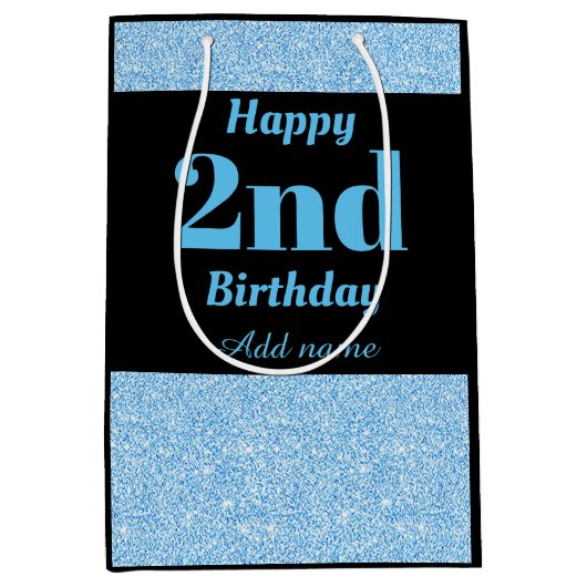 Stilvolle personalisierte 2. mittlere geschenktüte (Vorderseite)