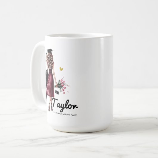 Stilvolle Personalisierte Abschluss-Geschenke für Kaffeetasse (Vorderseite Links)