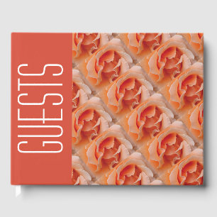 Stilvolle Personalisierte Christliche PEACH CORAL Gästebuch