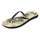 Stilvolle Personalisierte Damask Badesandalen (Schrägansicht)
