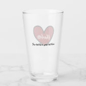 Stilvolle Personalisierte Geschenkidee Sweet Heart Glas (Rückseite)