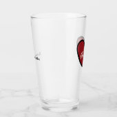Stilvolle Personalisierte Geschenkidee Sweet Heart Glas (Rechts)