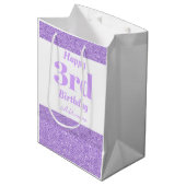 Stilvolle personalisierte Geschenktasche Mittlere Geschenktüte (Vorderseite Schrägansicht)