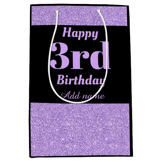 Stilvolle personalisierte Geschenktasche Mittlere Geschenktüte (Vorderseite)