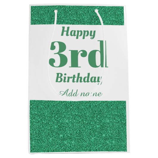 Stilvolle personalisierte Geschenktasche Mittlere Geschenktüte (Vorderseite)