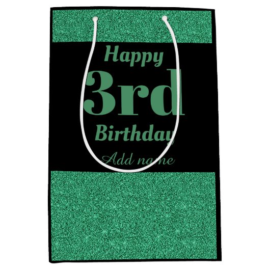 Stilvolle personalisierte Geschenktasche Mittlere Geschenktüte (Vorderseite)