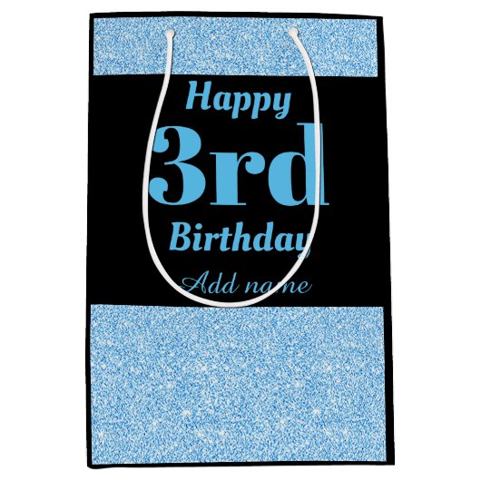 Stilvolle personalisierte Geschenktasche Mittlere Geschenktüte (Vorderseite)