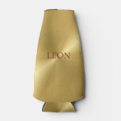 Stilvolle Personalisierte Gold Metallic Cooler Flaschenkühler (Vorderseite)