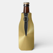 Stilvolle Personalisierte Gold Metallic Cooler Flaschenkühler (Flasche Rückseite)