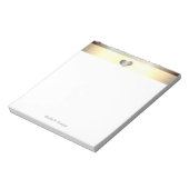 Stilvolle, Personalisierte Goldstreifen Notizblock (Rotiert)