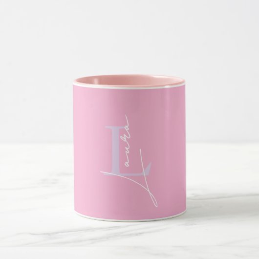 Stilvolle Personalisierte Namensinitialen Tasse (Zentrum)