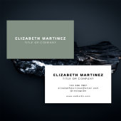 Stilvolle Personalisierte Seitengrün Visitenkarte