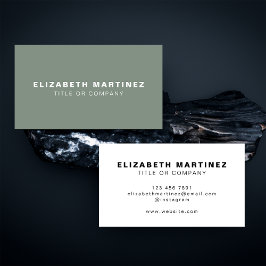 Stilvolle Personalisierte Seitengrün Visitenkarte