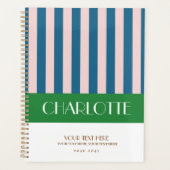 Stilvolle Personalisierte Streifenplaner Planer (Vorderseite)