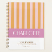 Stilvolle Personalisierte Streifenplaner Planer (Vorderseite)