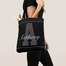 Stilvolle personalisierte Typografie-Tasche