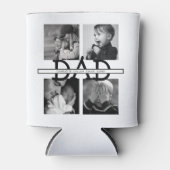 Stilvolle Personalisierte Vater FotoCollage Dosenkühler (Vorderseite)