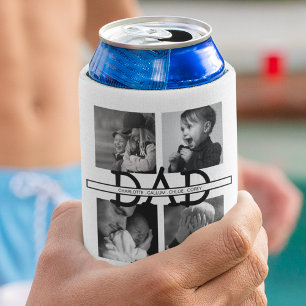 Stilvolle Personalisierte Vater FotoCollage Dosenkühler