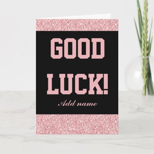 Stilvolle personalisierte viel Glück-Karte Karte (Vorderseite)