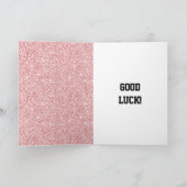 Stilvolle personalisierte viel Glück-Karte Karte (Innenseite)