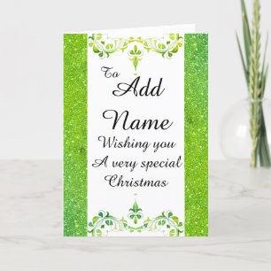 Stilvolle Personalisierte Weihnachtskarte Feiertagskarte
