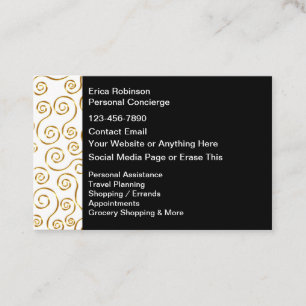 Stilvolle persönliche Concierge-Dienste Neu Visitenkarte