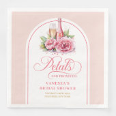 Stilvolle Petals und Prosecco personalisierte Serv Serviette (Vorderseite)