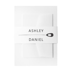 Stilvolle Pfauenfeather Moderne Hochzeit Einladungsbanderole