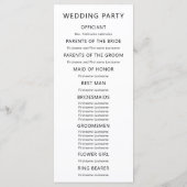 Stilvolle Pfauenfeather Moderne Hochzeit Programm (Rückseite)