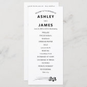 Stilvolle Pfauenfeather Moderne Hochzeit Programm (Vorne/Hinten)