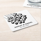 Stilvolle Pfauenfeather Moderne Hochzeit Rechteckiger Pappuntersetzer (angewinkelt)