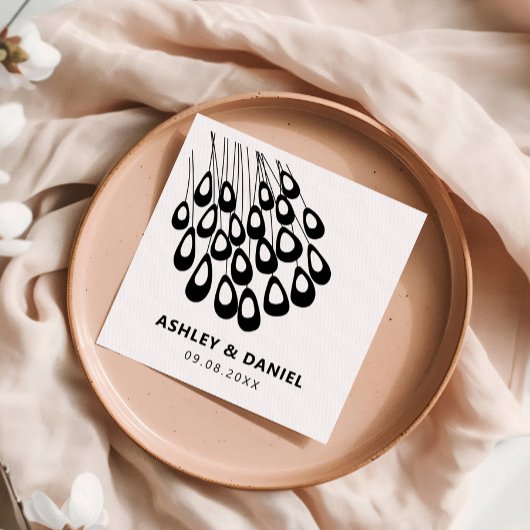 Stilvolle Pfauenfeather Moderne Hochzeit Serviette